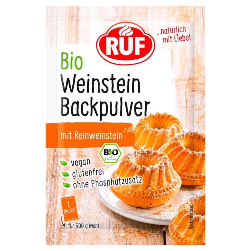 Ruf Bio Weinstein Backpulver 3x20g